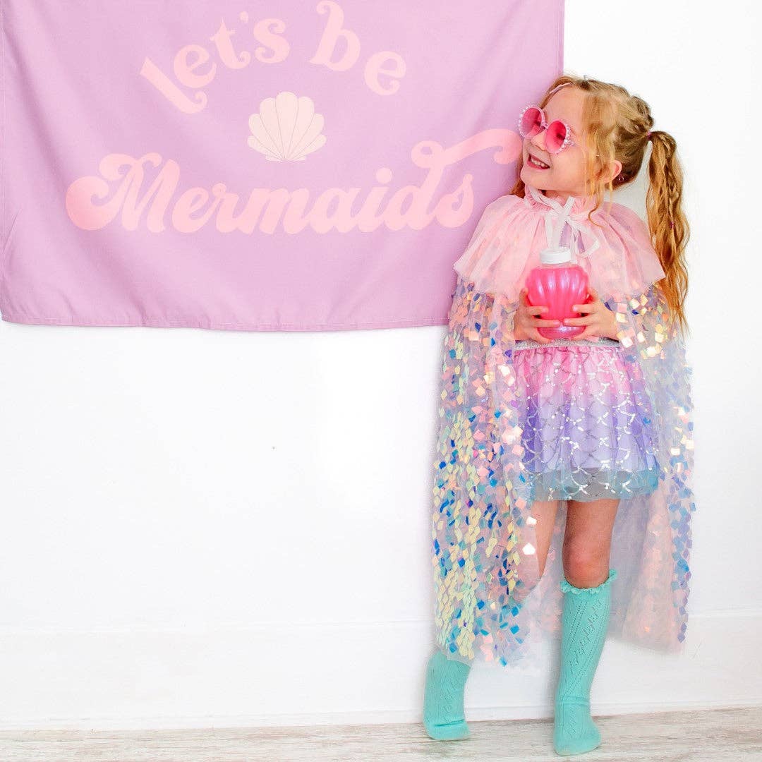 Pink Mermaid Dress Up Cape