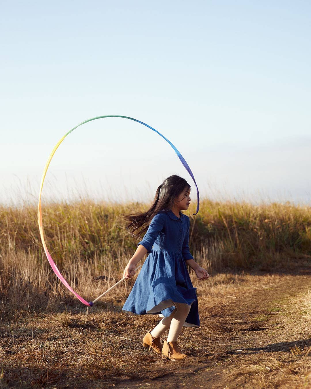 Sarah's Silks brand rainbow streamer wand makes the best birthday gift or party favor.