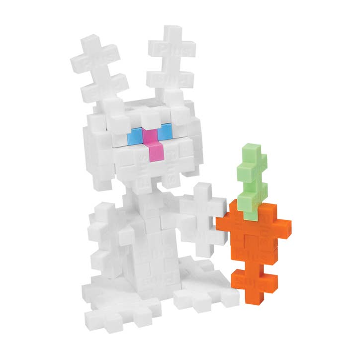 Plus Plus brand mini building blocks to create easter bunny or use your imagination.