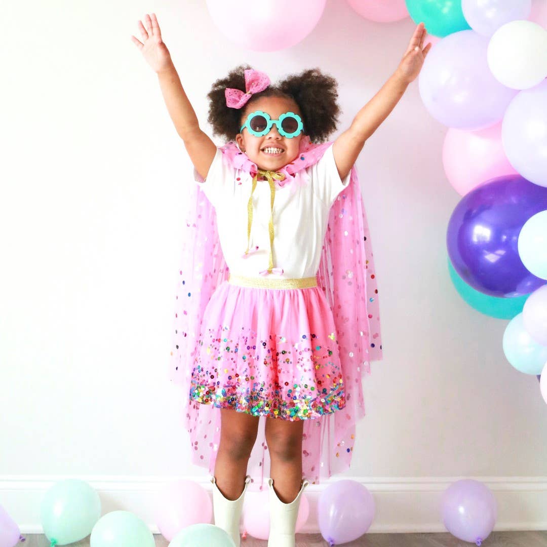 Pink Confetti Dress Up Cape