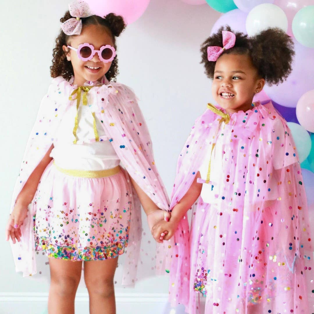 Pink Confetti Dress Up Cape