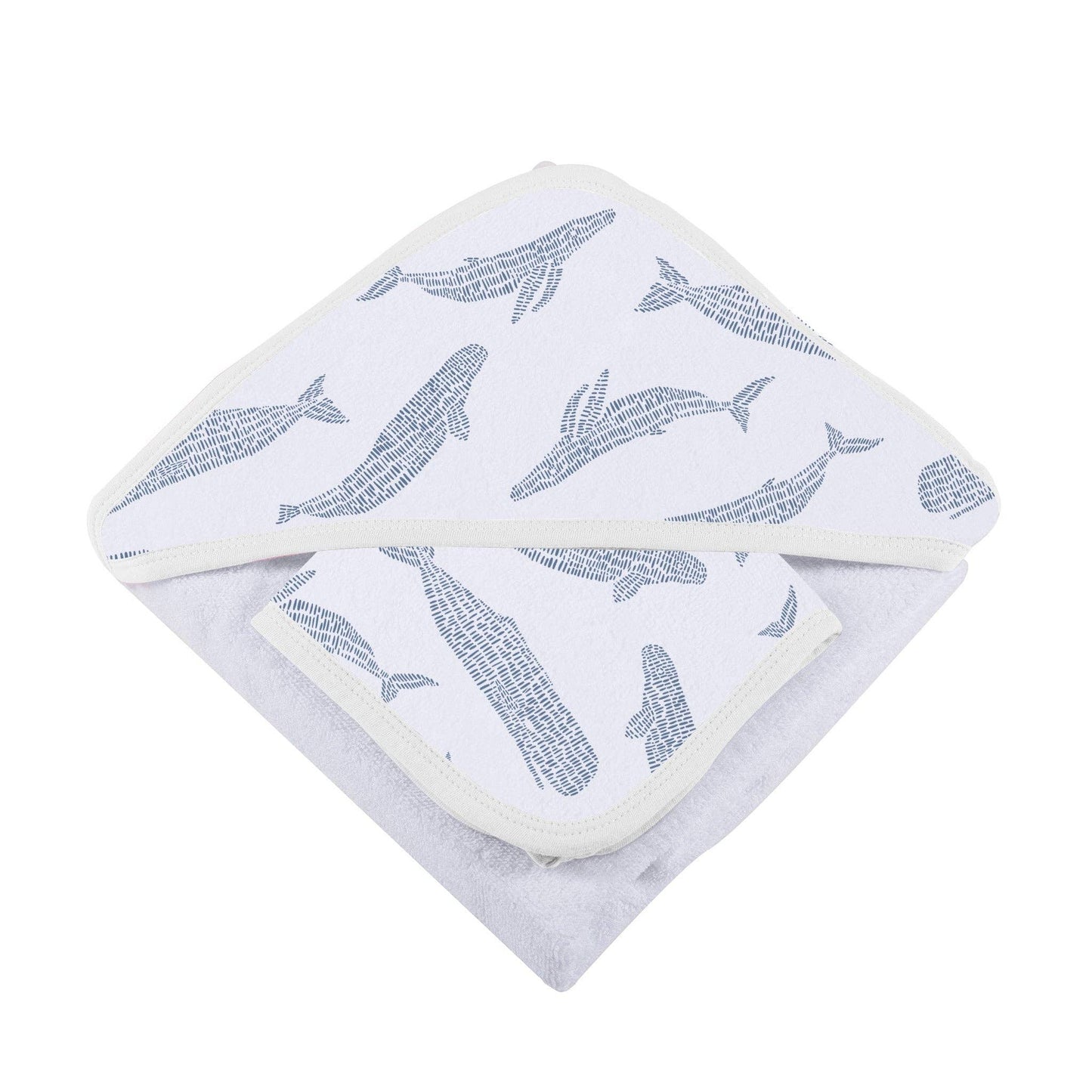 Newcastle Classics brand natural bamboo muslin washcloth and towel set.