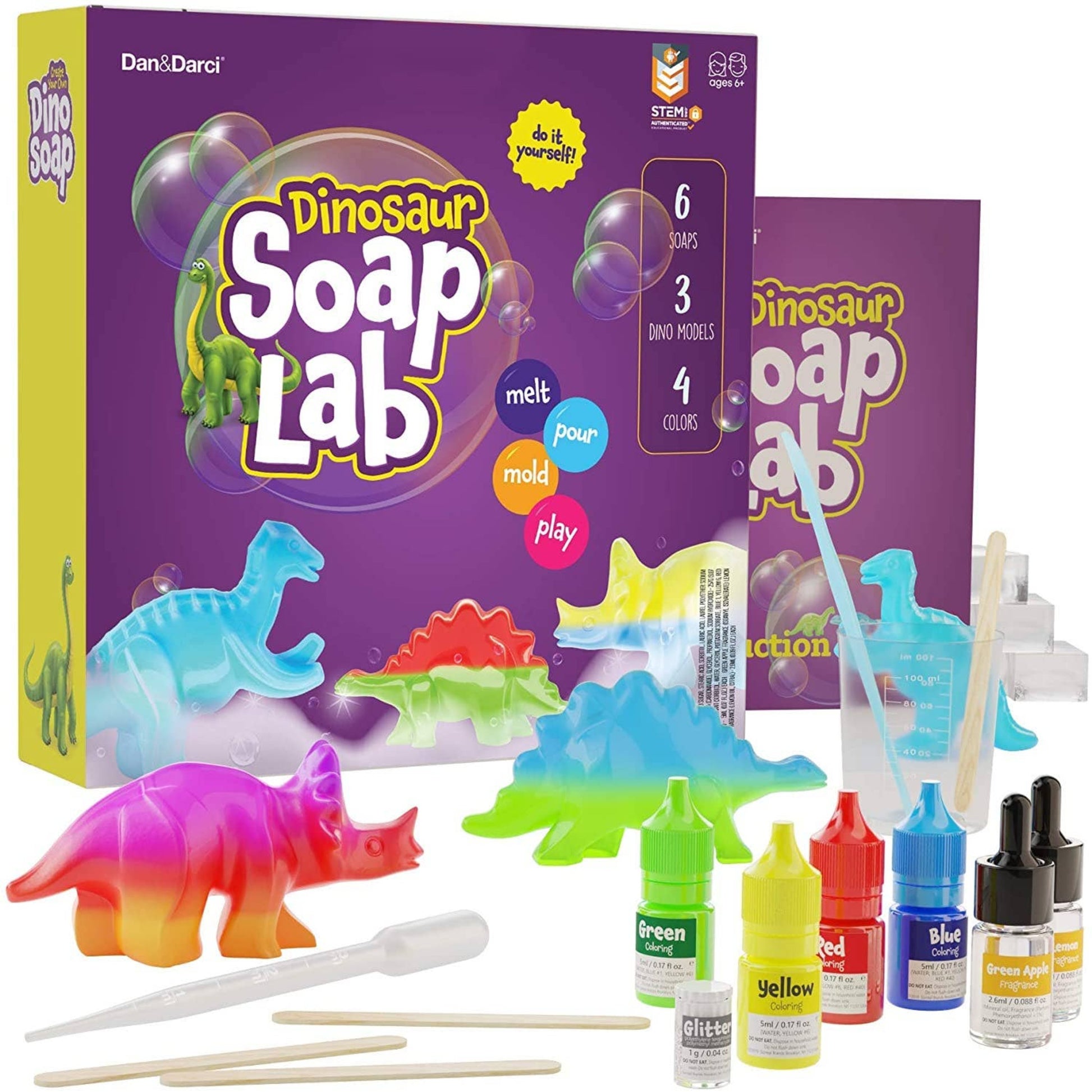 Dinosaur soap kit for bathtime fun for little kids.