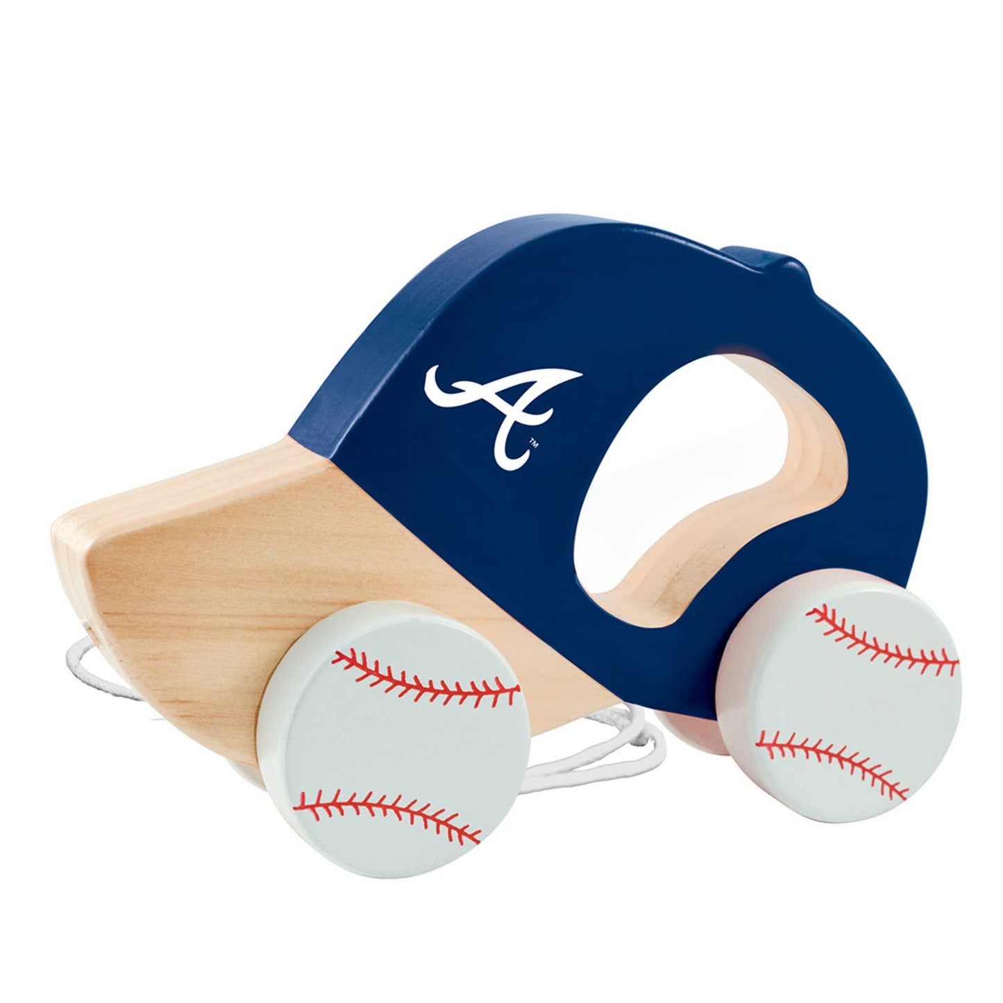 Atlanta Braves baseball wooden toy for baby encourages development.