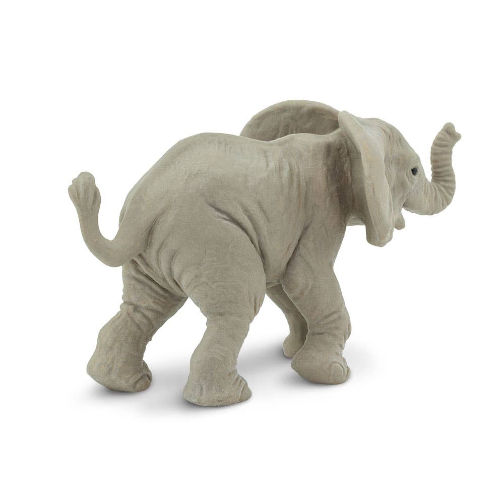 Safari Ltd brand baby elephant animal figure is great for outdoor play and water play.