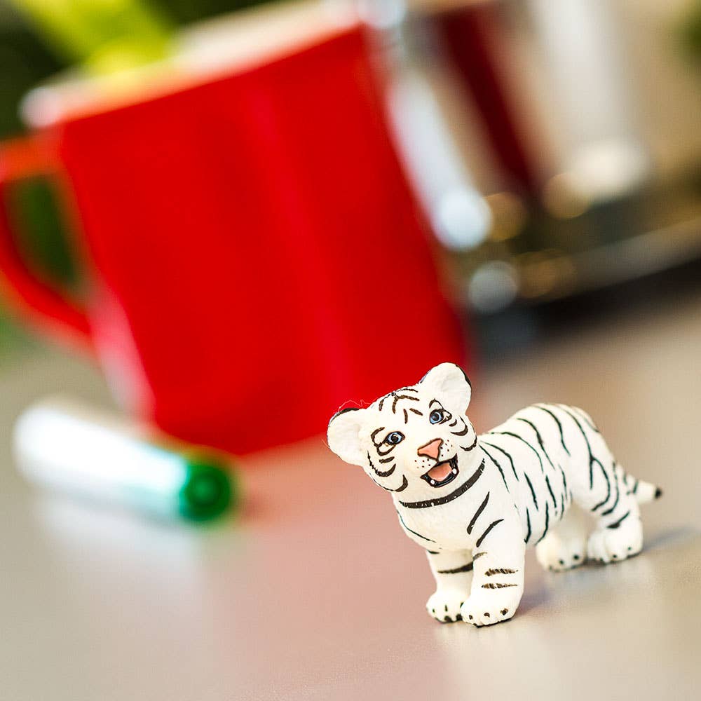 White Bengal Tiger Cub Figurine