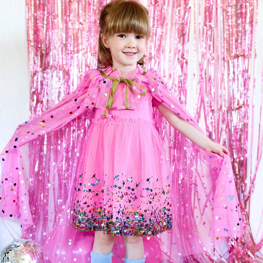 Pink Confetti Dress Up Cape