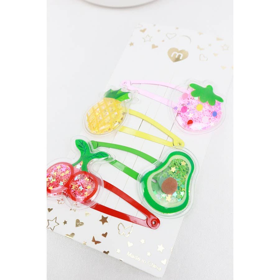 Fruit Confetti Hair Clip Set