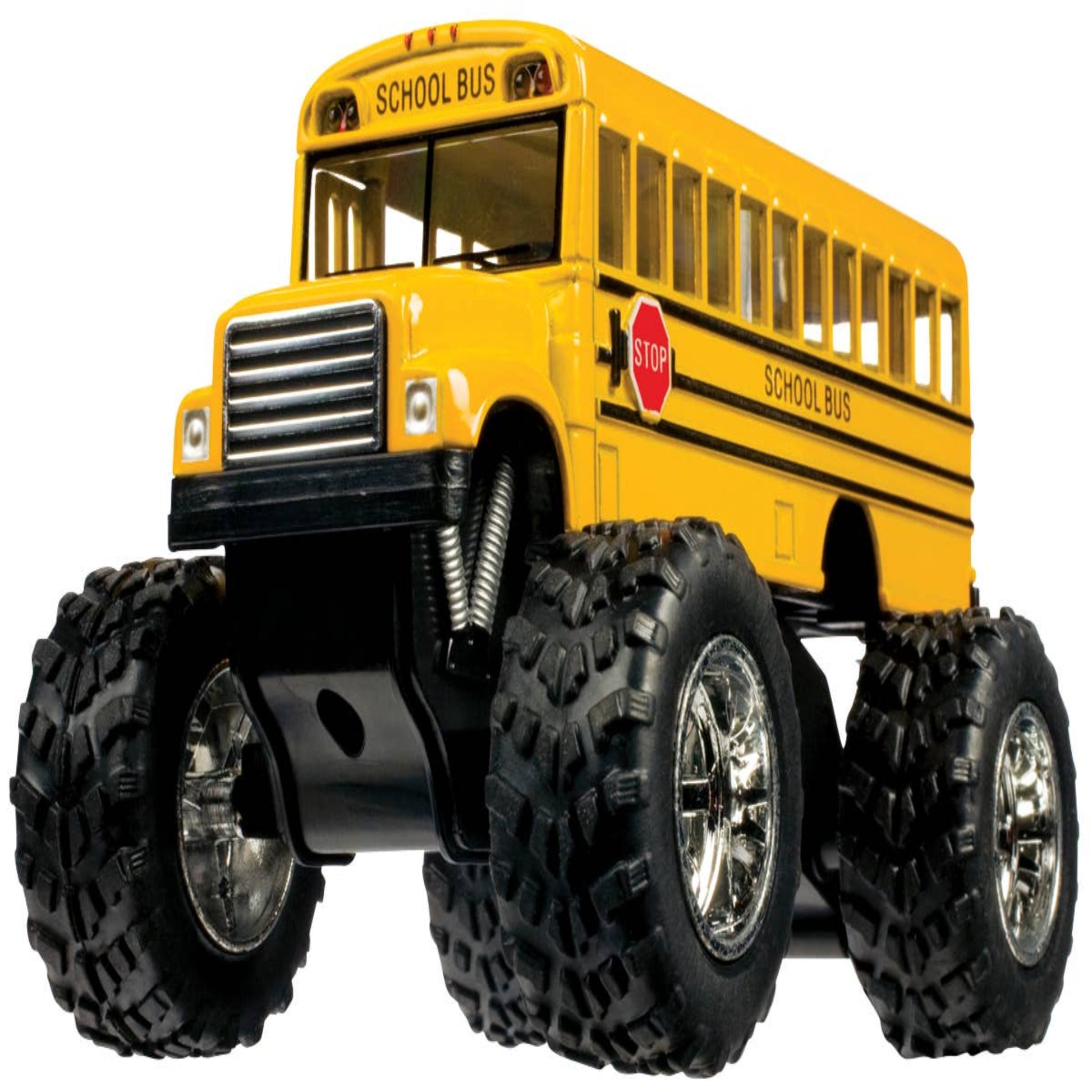 Die Cast School Bus Monster Truck Toy