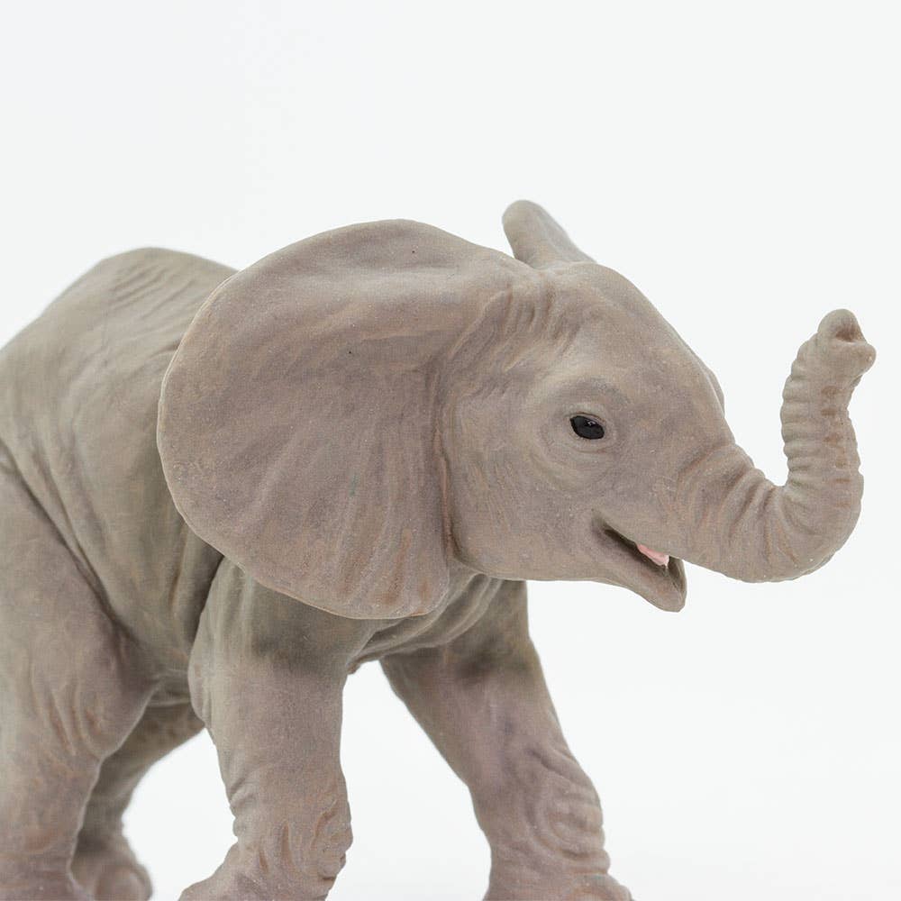 Safari Ltd brand baby elephant animal figure is great for your upcoming toddler's birthday gift.