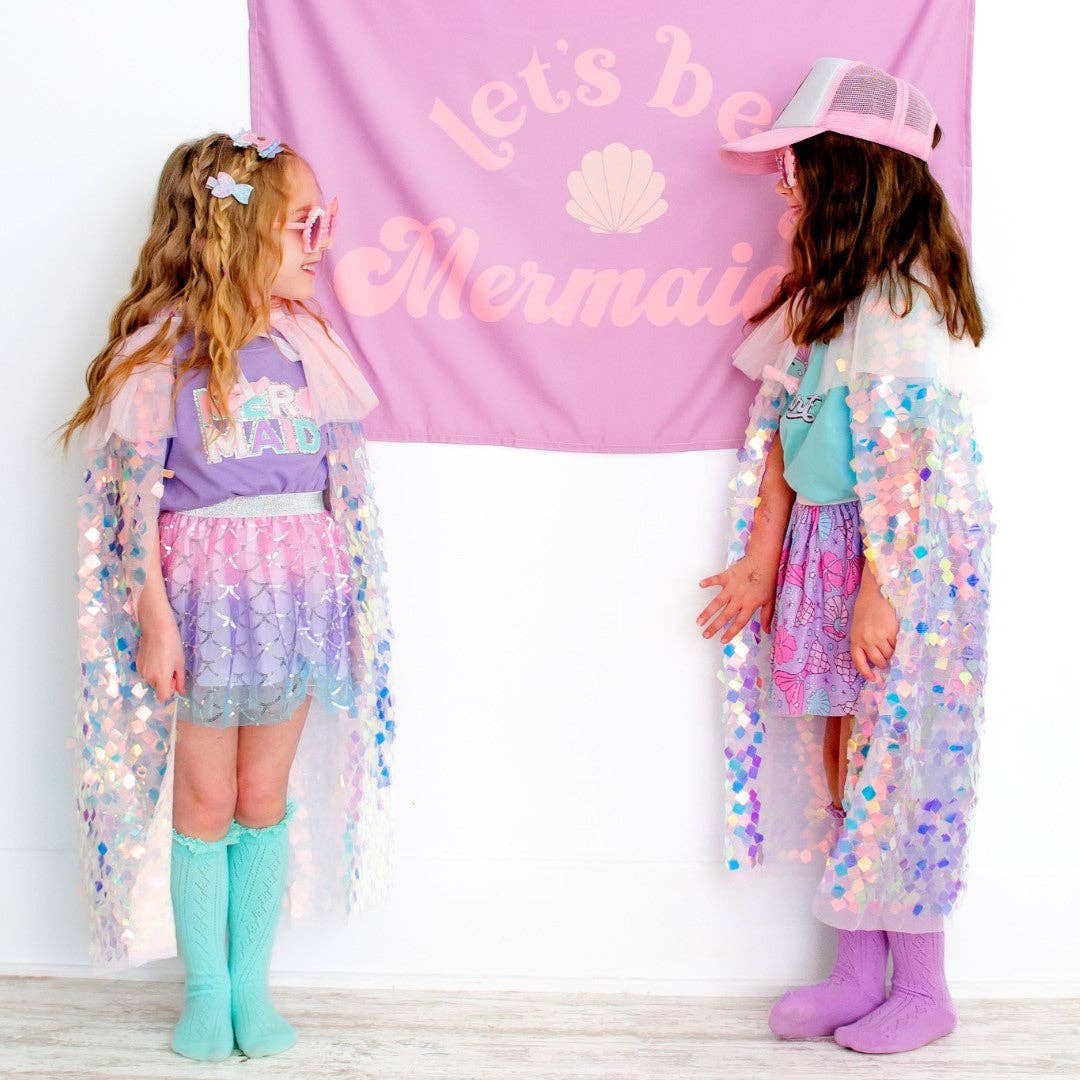 Pink Mermaid Dress Up Cape