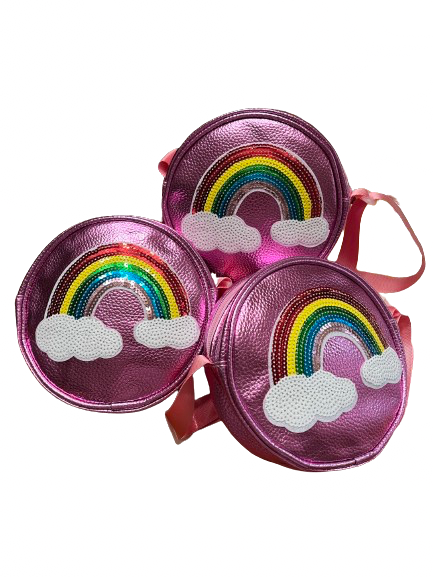 Sparkle sisters brand sequin, sparkle and shimmer rainbow purse for little girls celebrations.