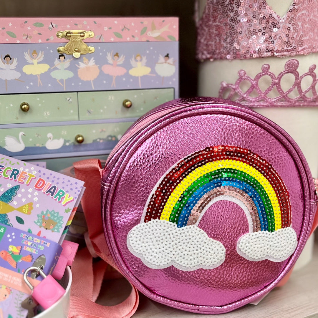 Sequin Rainbow Crossbody Purse