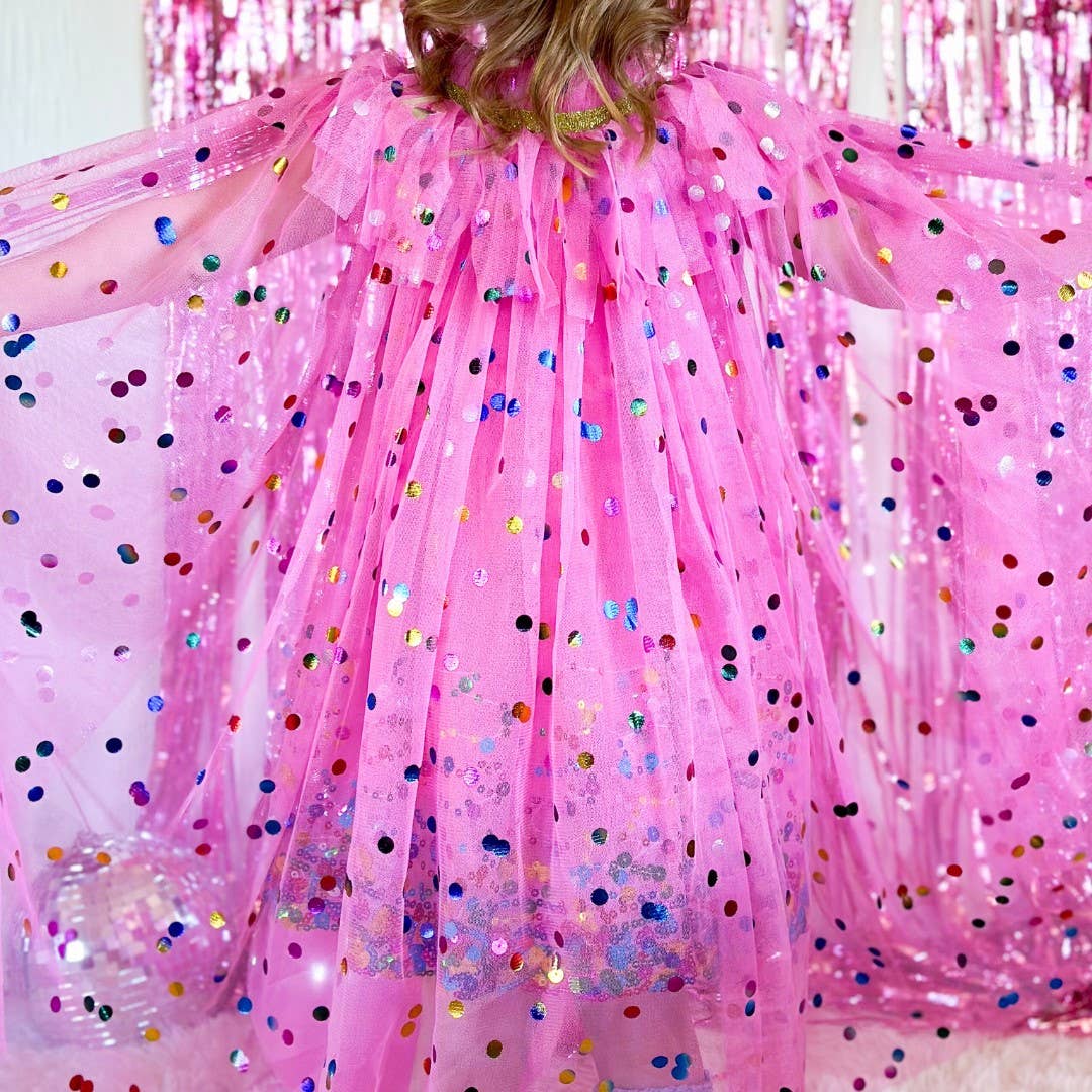 Pink Confetti Dress Up Cape