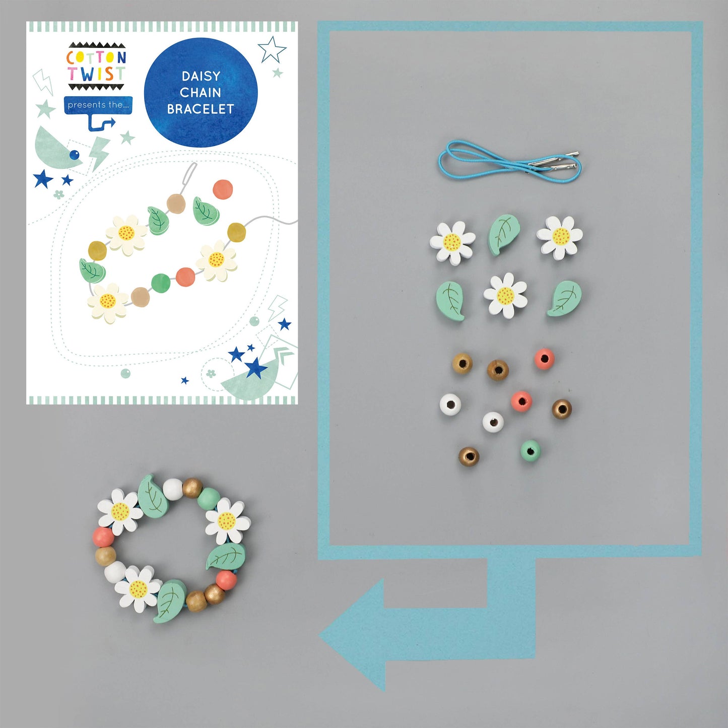 Wooden Daisy Chain Bracelet Kit - Single