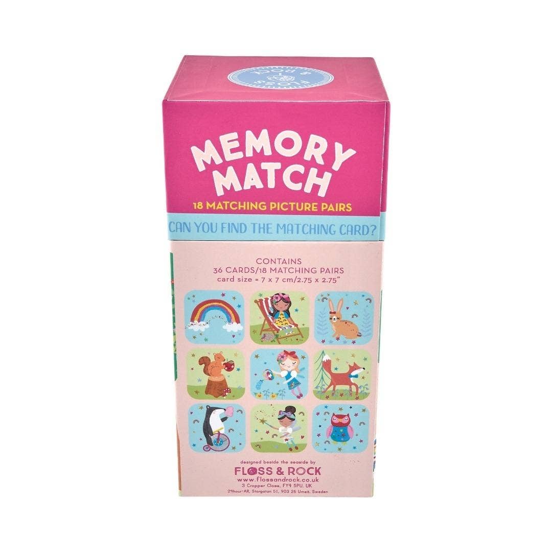 eco-friendly memory match game in fairytale print for girls gift