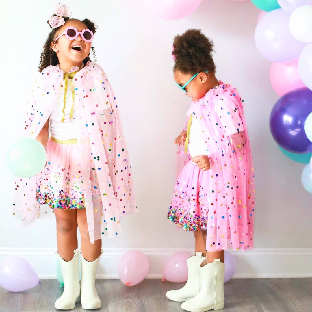 Pink Confetti Dress Up Cape