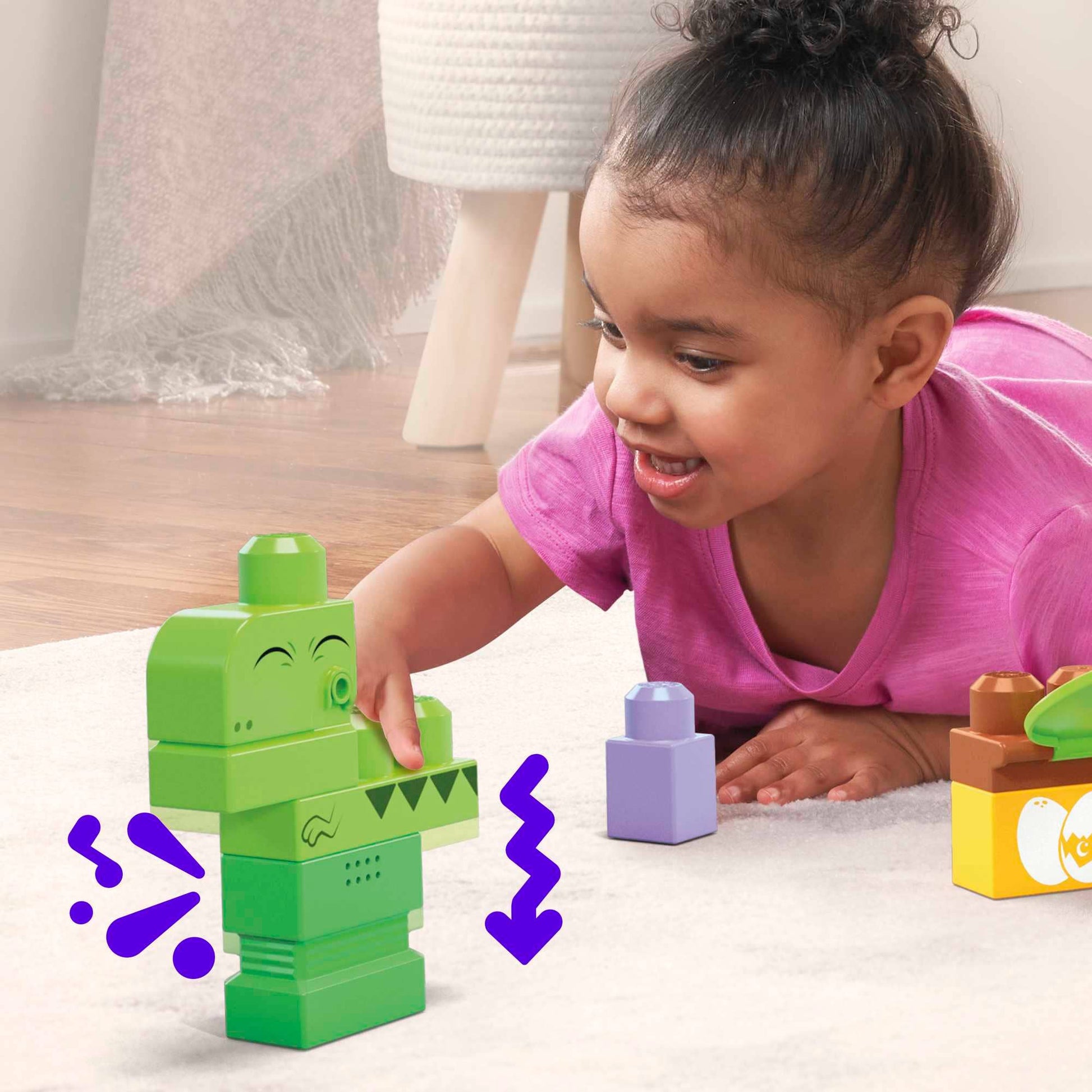 Sensory Dino Mega Bloks building lego blocks for constructive play 