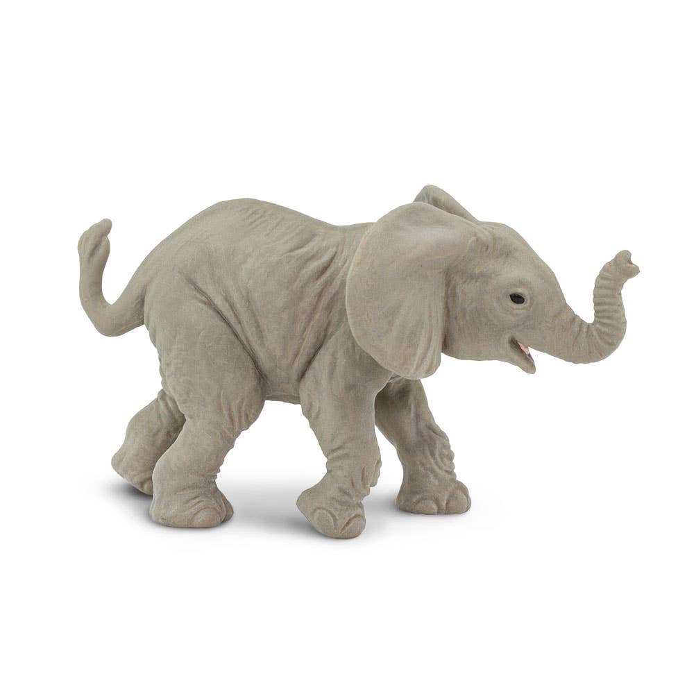 Safari Ltd brand baby elephant animal figure is great for imaginative play.