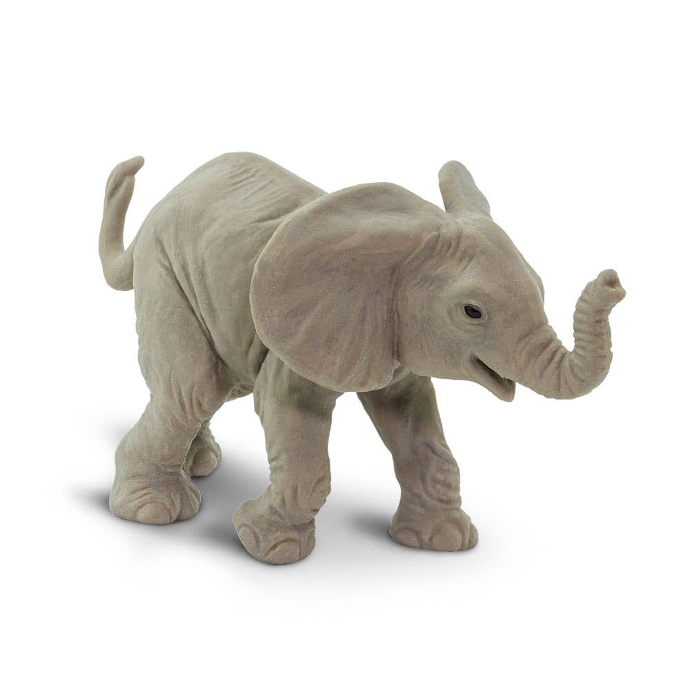 Safari Ltd brand baby elephant animal figure is great for the children who love to pretend and play safari.