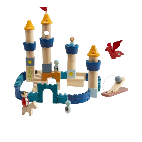 Plantoys sustainable medieval castle blocks for constructive play