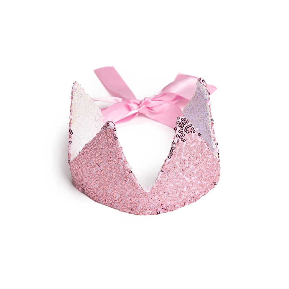 Reversible sequin crown for princess pretend play