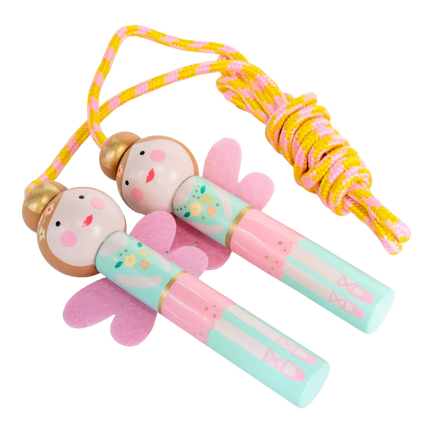 Eco-friendly wooden ballerina jump rope kid's toy