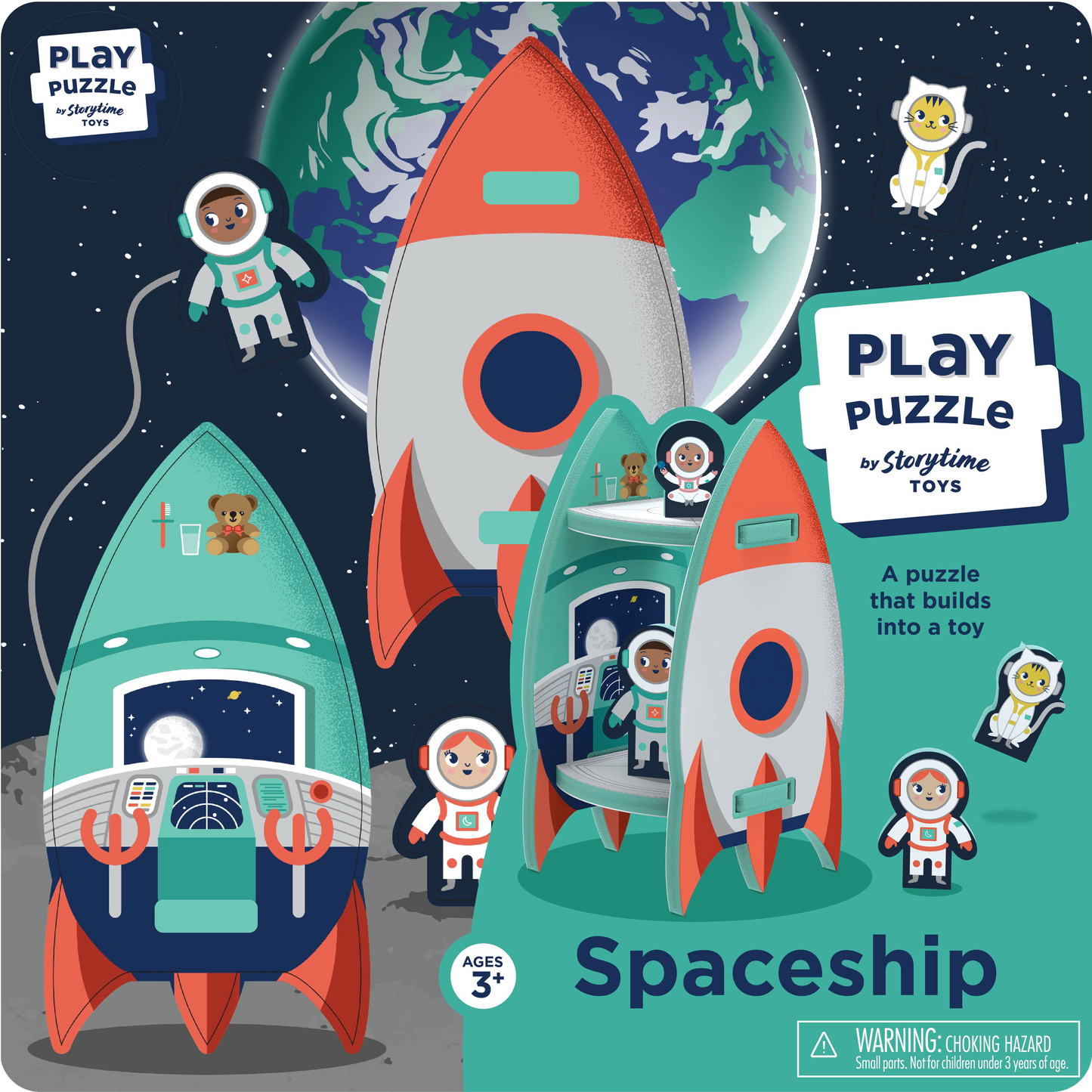 Storytime Toys brand spaceship play puzzle that you can build and then blast off with.